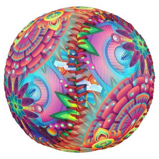 レトロパターファンキーン抽象芸術ボヘミア ソフトボール (アングル)