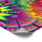 レトロパターファンキーン抽象芸術ボヘミア ポスター (角)