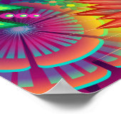 レトロパターファンキーン抽象芸術ボヘミア ポスター (角)