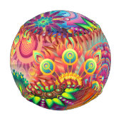 レトロパターファンキーン抽象芸術ボヘミア 野球ボール (正面)