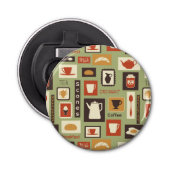 レトロパターンと朝食用の台所料理 栓抜き (正面)