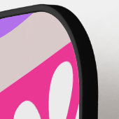 レトロパターンの正方形の形状 ピックルボールラケット (左詳細)