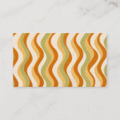 レトロパターンの波状テクスチャ 名刺 (裏面)
