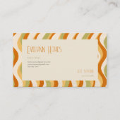 レトロパターンの波状テクスチャ 名刺 (正面)
