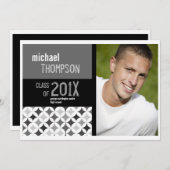 レトロパターンガイ卒業パーティー発表 招待状 (正面/裏面)