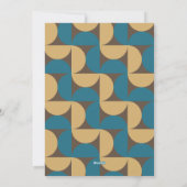 レトロパターンメリークリスマスファミリーフォト シーズンカード (裏面)