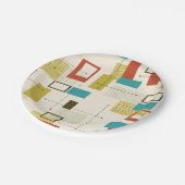 レトロパターンヴィンテージ ペーパープレート (アングル)