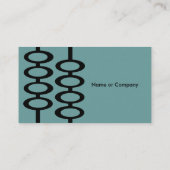 レトロパターン名刺-青か黒 名刺 (裏面)