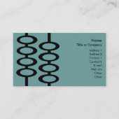 レトロパターン名刺-青か黒 名刺 (正面)