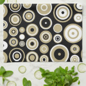 レトロパターン抽象芸術アート – キッチンタオル (折り畳み)