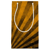 レトロパターン背景 スモールペーパーバッグ (正面)