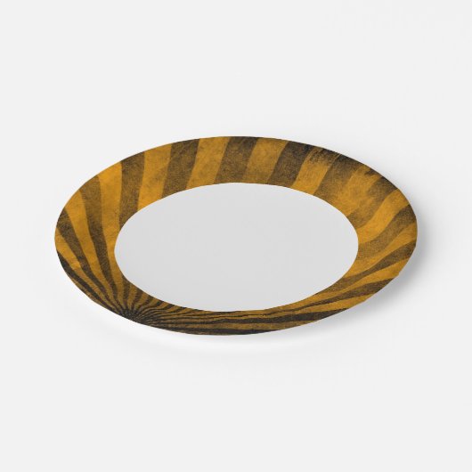 レトロパターン背景 ペーパープレート (アングル)