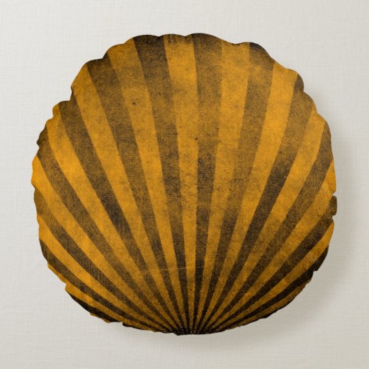 レトロパターン背景 ラウンドクッション (正面)