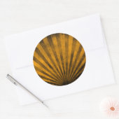 レトロパターン背景 ラウンドシール (封筒)