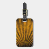 レトロパターン背景 ラゲッジタグ (正面縦)