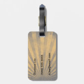 レトロパターン背景 ラゲッジタグ (裏面縦)