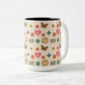 レトロパターン01 ツートーンマグカップ (正面右)