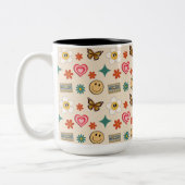 レトロパターン01 ツートーンマグカップ (左)