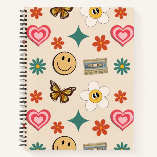 レトロパターン01 ノートブック (正面)