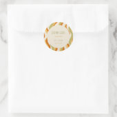 レトロパターン70s製品ステッカー ラウンドシール (バッグ)