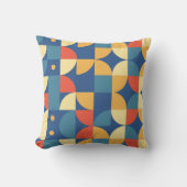 レトロパターン、カラフルヴィンテージ、groovyデザイン、ps クッション (正面)