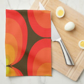 レトロパターン キッチンタオル (四つ折り)