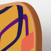 レトロパターン ピックルボールラケット (左詳細)