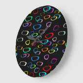 レトロパターン ラージ壁時計 (傾斜)