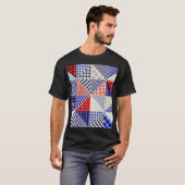 レトロパッチワーク三角形航海のスタイル Tシャツ (正面フル)
