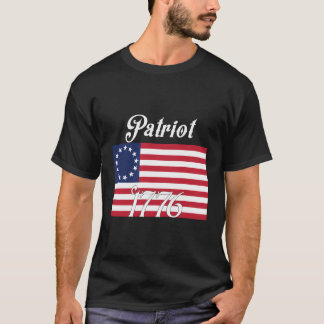 レトロパトリオット1776ヴィンテージベッツィロス国旗Usa 2日 Tシャツ