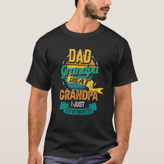 レトロパパとグランドのための父の日のことわざ Tシャツ