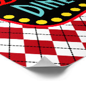 レトロパパのダイナーサインアートポスターギフト ポスター (角)