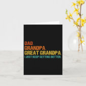 レトロパパグランドパ素晴らしグランドパファーズデーおもしろい カード (黄色い花)