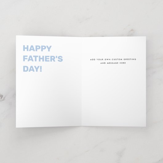 レトロパパ我々愛する写真ハート父の日 箔グリーティングカード (内側レイダウン)