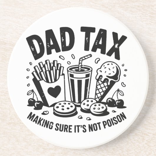 レトロパパ税動揺してスナックアート コースター (正面)