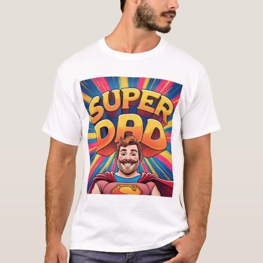 レトロパパ誕生日 Tシャツ (正面)