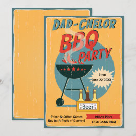 レトロパパ – シェルBBQパーティーベビーシャワー 招待状