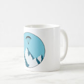 レトロパラグライダーパイロットスカイダイビング80sパラグライダー コーヒーマグカップ (正面右)