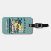 レトロパラダイスビーチクラシックパーティー車ポスター ラゲッジタグ (正面横)