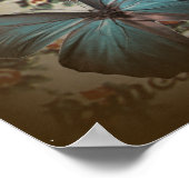 レトロパリファッションビクトリアンフローラ ポスター (角)