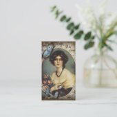 レトロパリファッションビクトリアンフローラ 名刺 (スタンド正面)