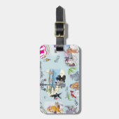 レトロパリプードルコラージュ ラゲッジタグ (正面縦)