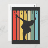 レトロパルクールギフトシティフリーランニングズジャンプ ポストカード (正面/裏面)