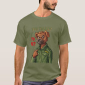 レトロパロディドッグ - 私に言ってるの? Tシャツ (正面)
