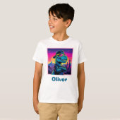 レトロパンク恐竜 Tシャツ (正面フル)