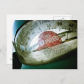 レトロパーキングメーター01はがき ポストカード (正面/裏面)