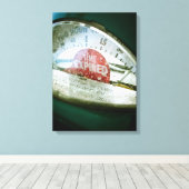 レトロパーキングメーター02引き伸ばしキャンバス印刷 キャンバスプリント (インサイチュ (ウッドフロア))