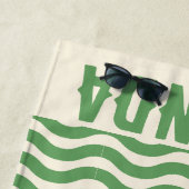 レトロパーソナライズされたに合う夏休み ビーチタオル (インサイチュ)