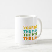 レトロパーソナライズされたはその男を神話と呼ぶ コーヒーマグカップ (正面右)