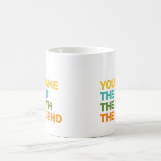 レトロパーソナライズされたはその男を神話と呼ぶ コーヒーマグカップ (中央)